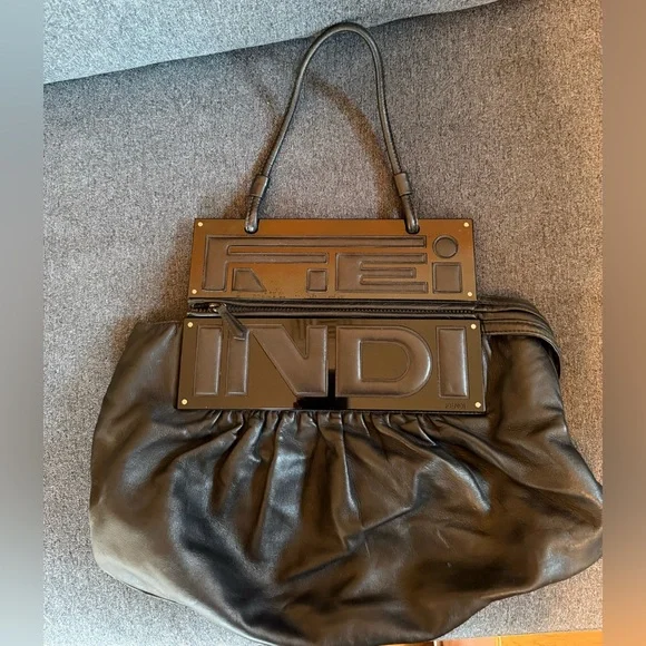 Black Leather Fendi Bag - Picture 1 of 10